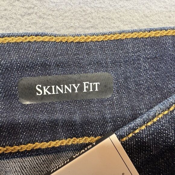 NEW Judy Blue Jeans Size 14W High Waist Skinny Fit Back Yoke Seam Stretch Blue - Picture 10 of 12